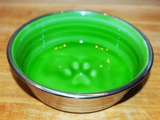 Nerezová miska s glazurou - zelená